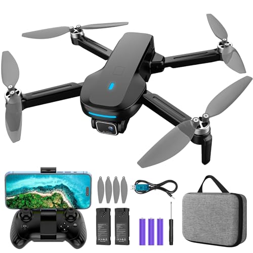 1080P HD FPV Camera Drone with Brushless Motor, 2 Batteries, Foldable M45284