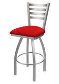 Canter Red Swivel Counter Stool with Stainless Finish I27754