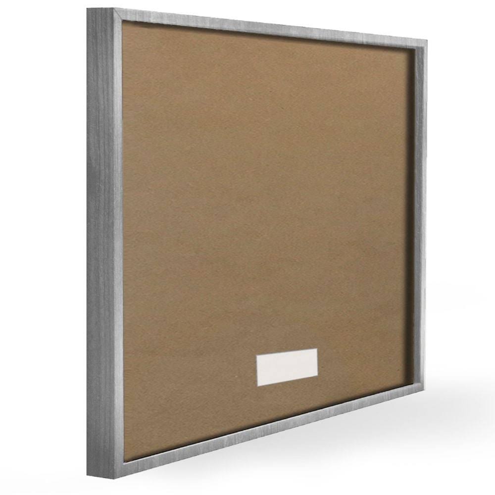 4pc Gray Framed Giclee Texturized Art Set P523
