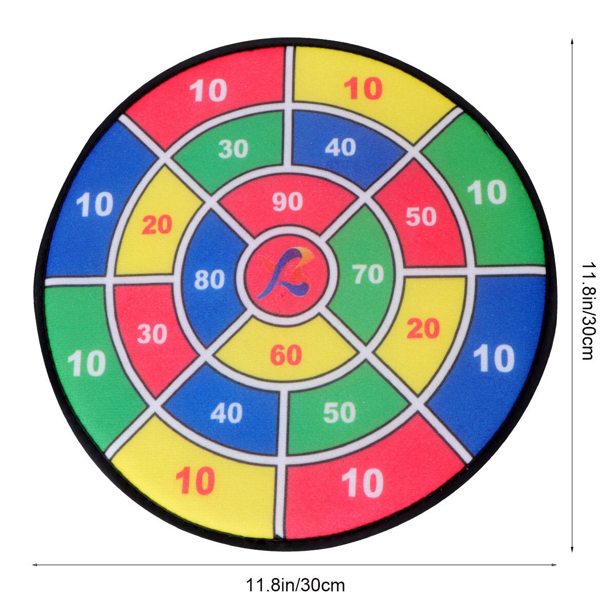 Safety Dart Board Toys Practice Target Sticky Ball Shooting Toy Interactive Prop Party Game Supplies (30cm, 6pcs Sticky Ball and 6pcs Darts) N133