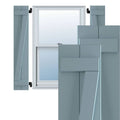 10-3/4x22 x 54x22 PVC Board and Batten Shutters, Peaceful Blue (Per Pair) S970334