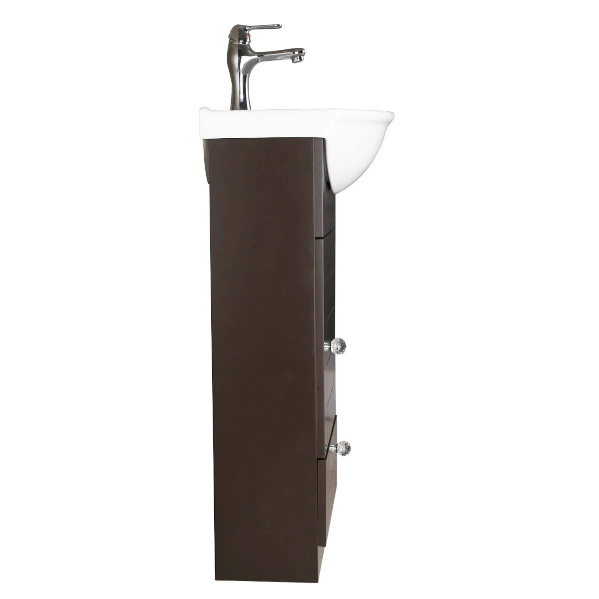 White Bathroom Sink Vanity Cabinet with Faucet and Drain J584292