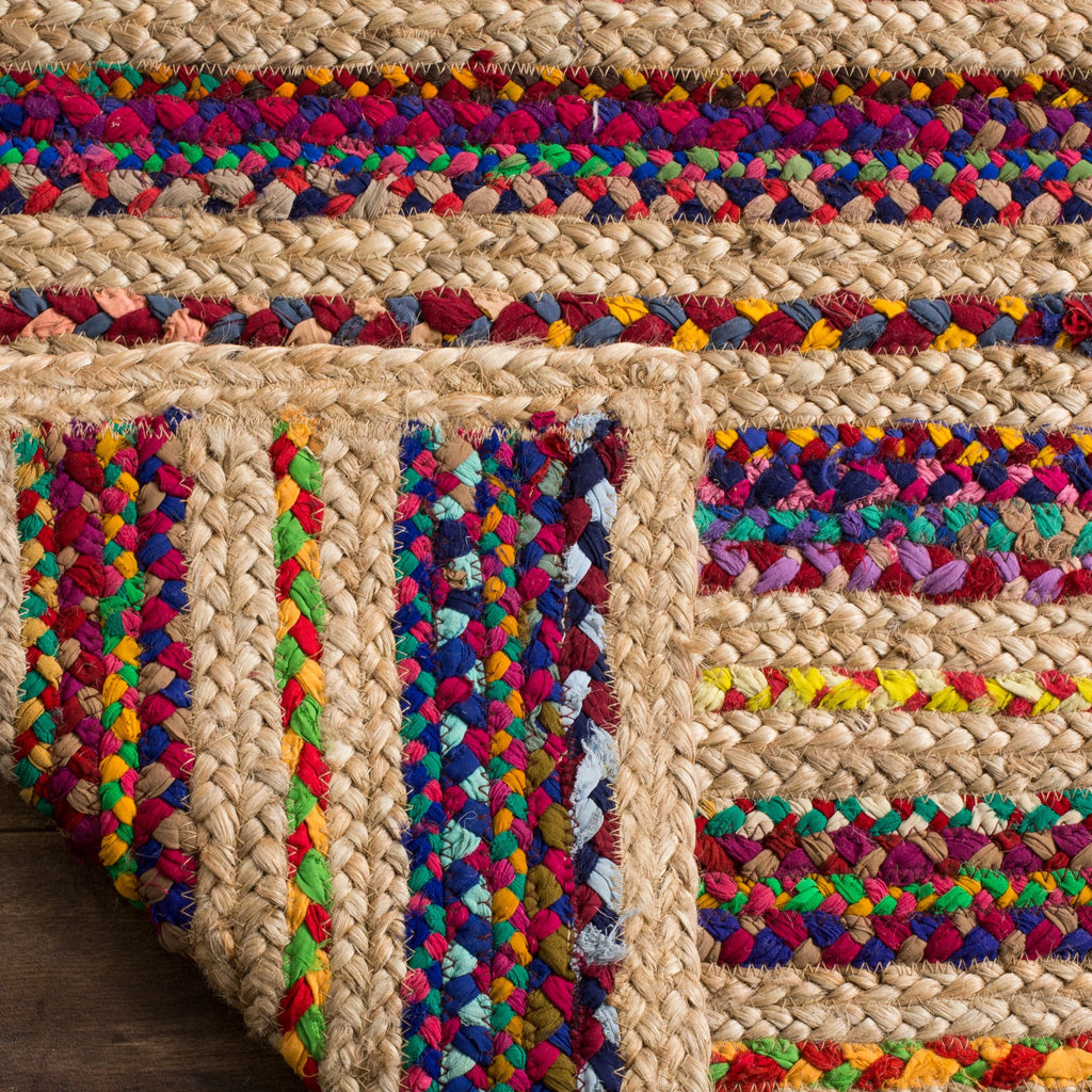 Colorful Braided Area Rug 2'3" x 8' Y263055