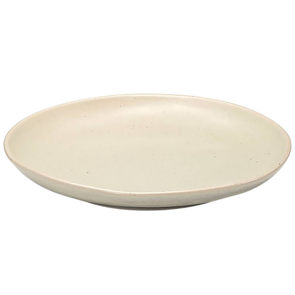 10x22 Mushroom Round Porcelain Plate - 6/Case Q3805