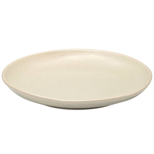 10x22 Mushroom Round Porcelain Plate - 6/Case Q3805