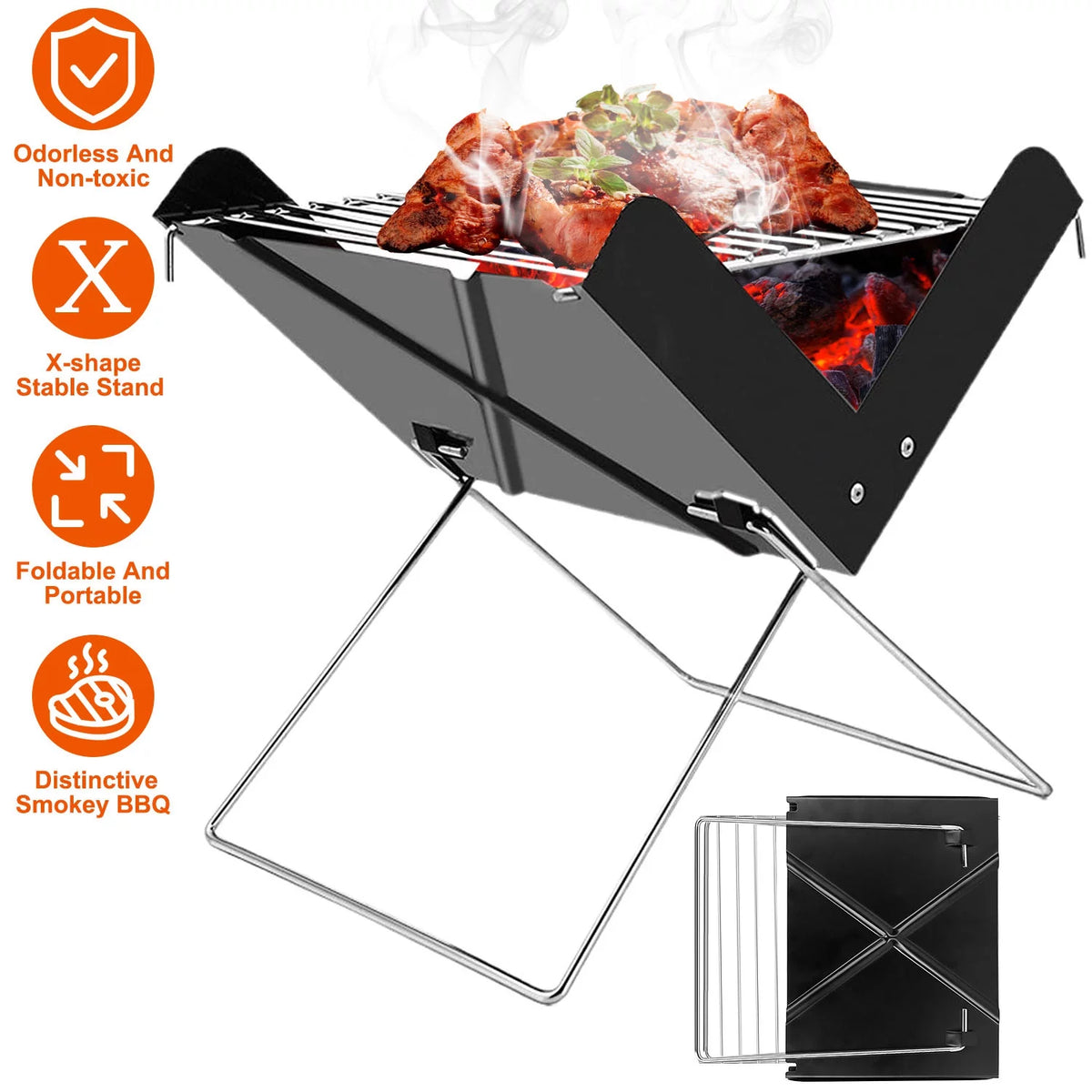 Foldable Mini Stainless Steel BBQ Grill F566155