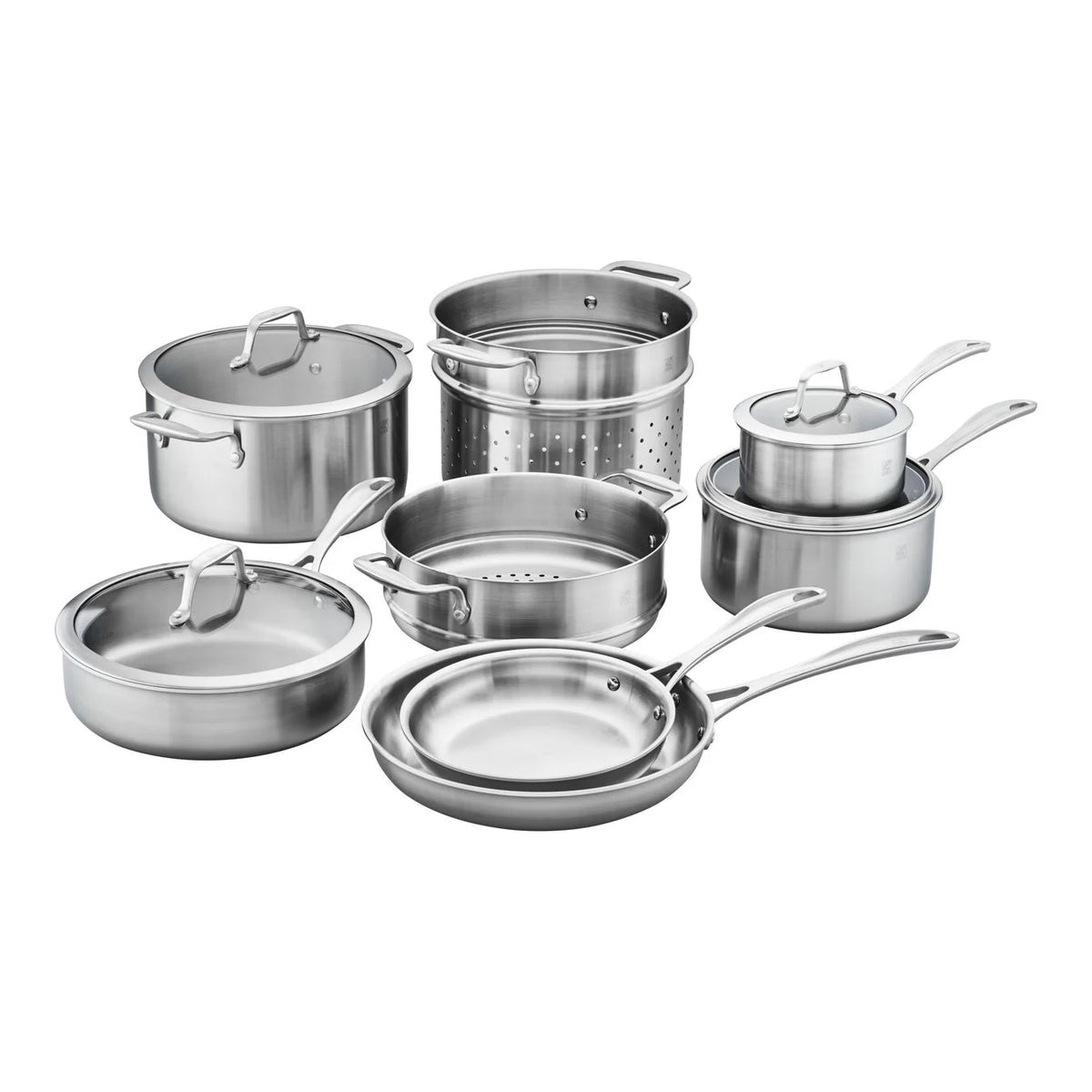 12 Pc Stainless Steel Cookware Set I7558