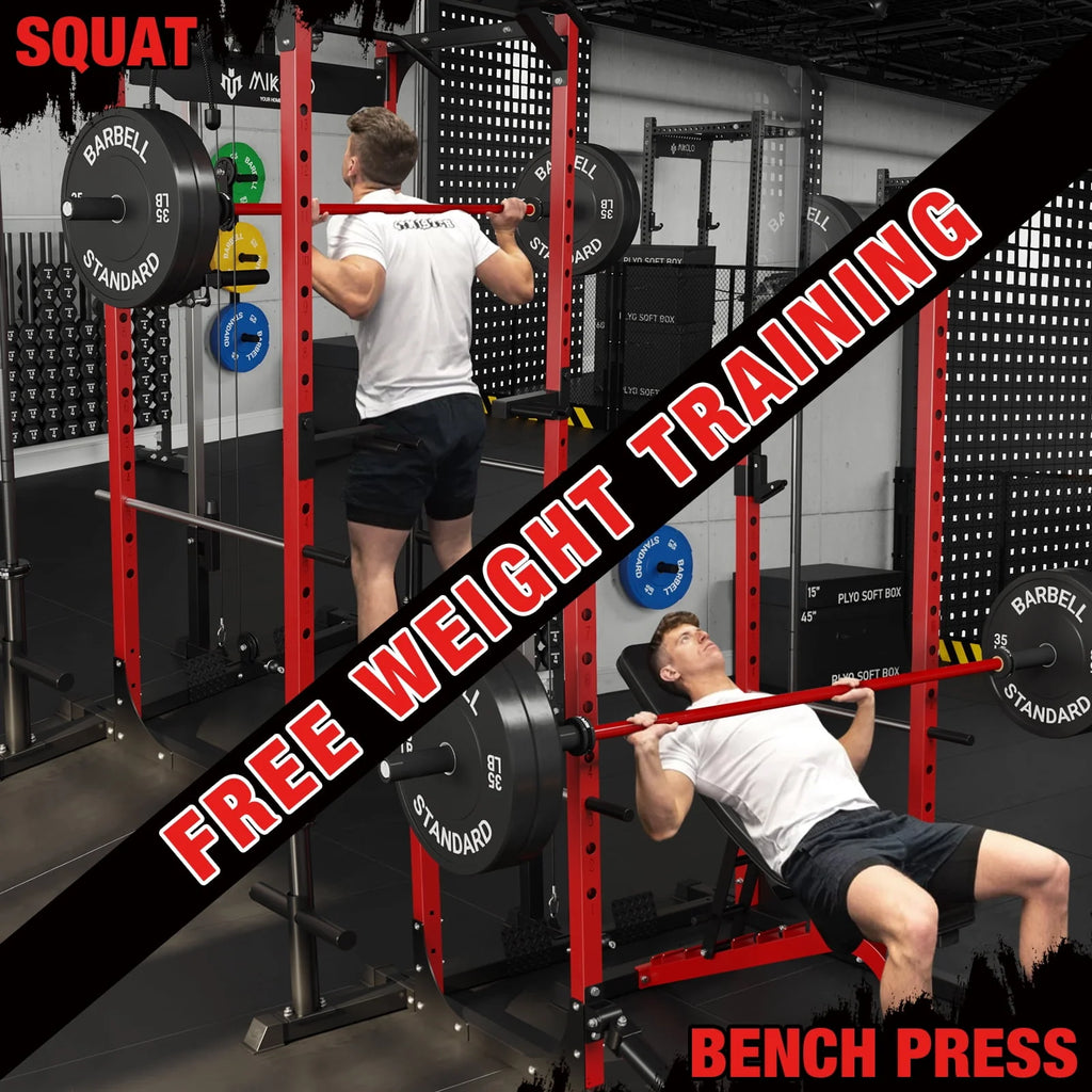 1200LBS Capacity Power Rack with LAT Pulldown System A4865