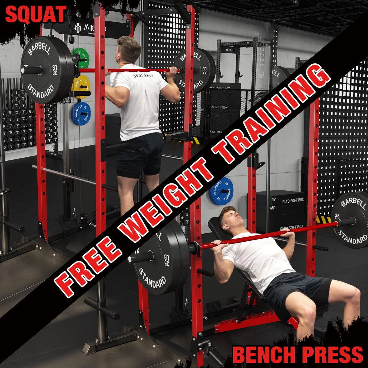 1200LBS Capacity Power Rack with LAT Pulldown System A4865