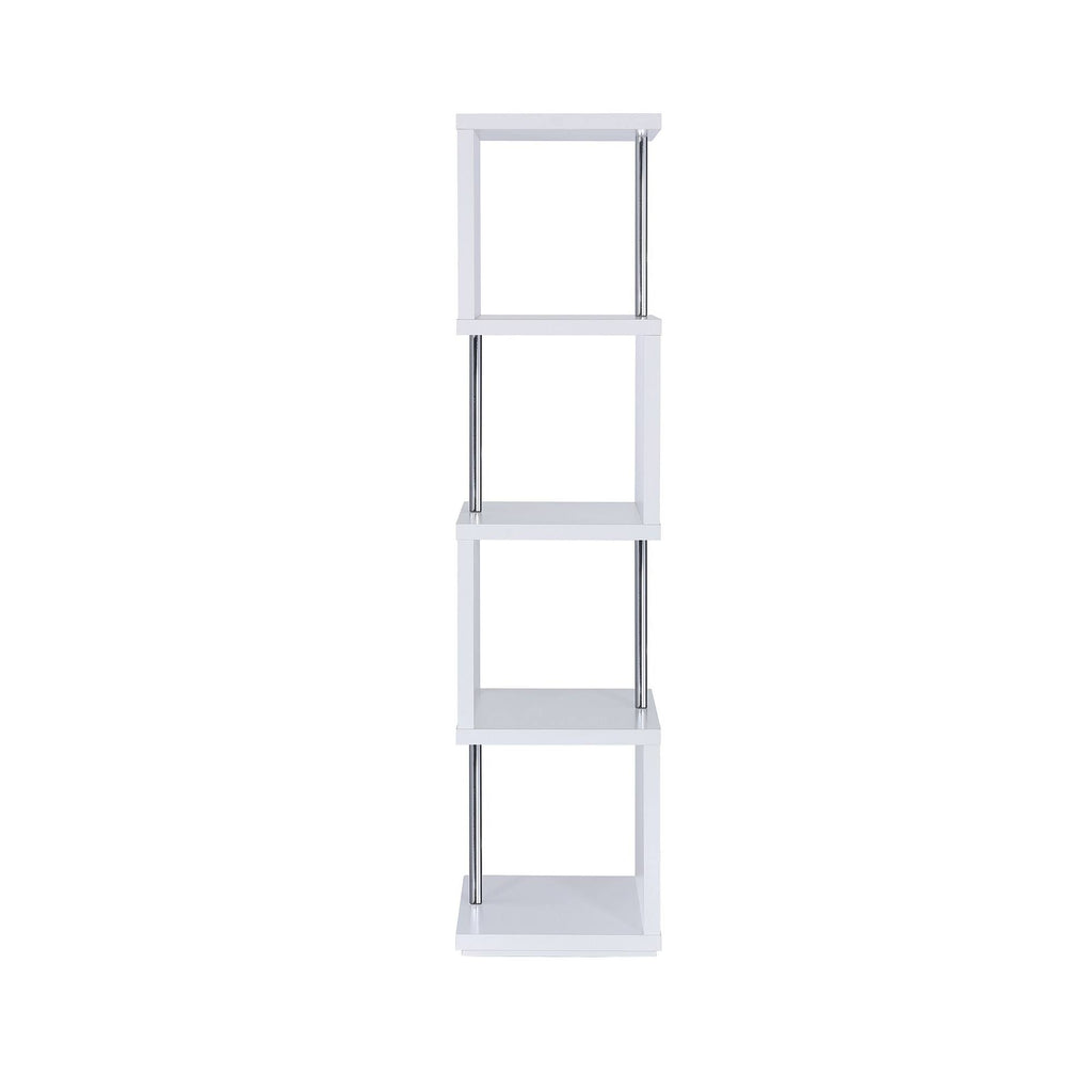 White 4-Tier Bookcase Y65091