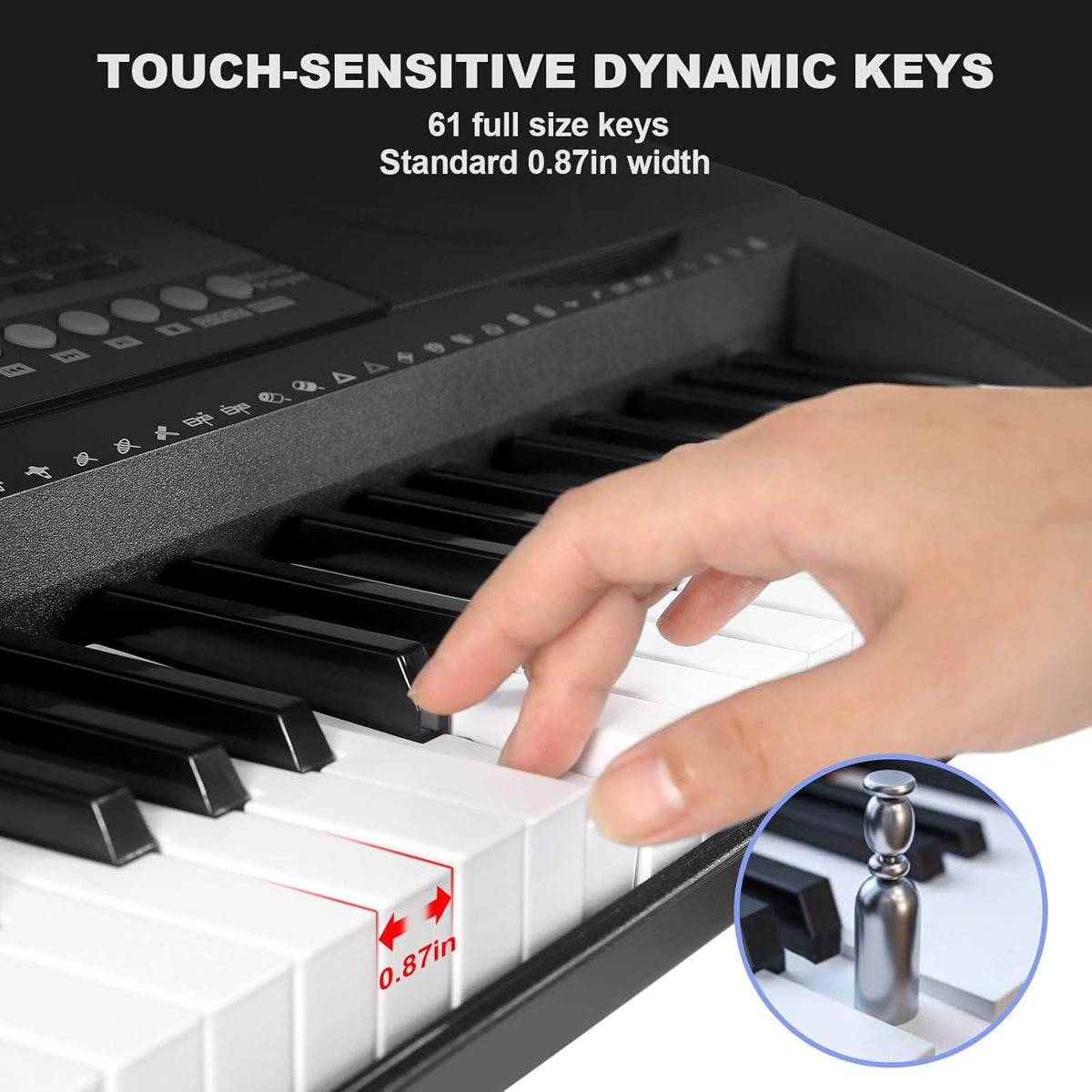 61 Key Portable Electronic Keyboard Piano with Stand and Stool F80320