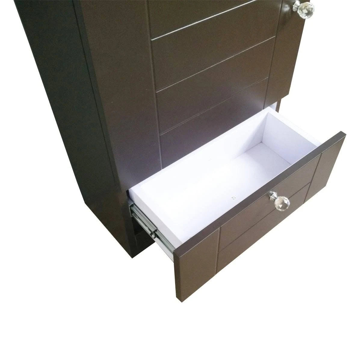White Bathroom Sink Vanity Cabinet with Faucet and Drain J584292
