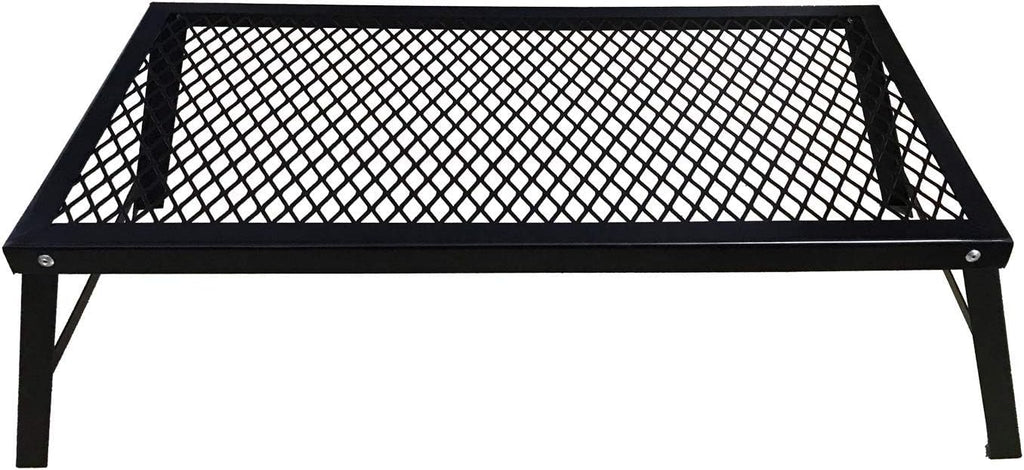 Black Folding Campfire Grill with Legs Y501794