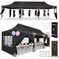 10x30 Party Tent with 8 Sidewalls, Black N123