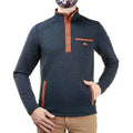 Marine Quilted Snap Pullover I494