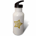 Gold Bling Star 21 oz Sports Water Bottle Z8922