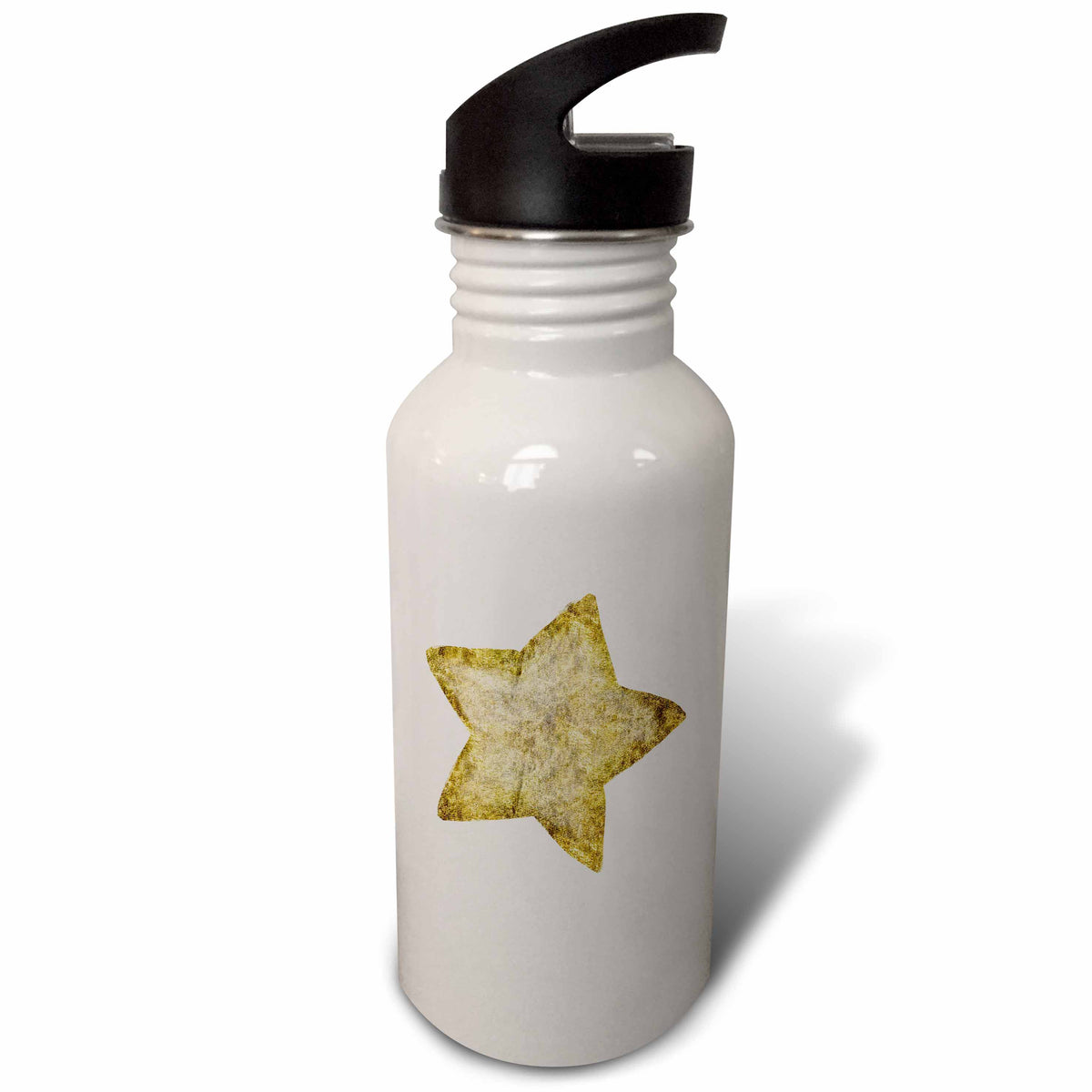 Gold Bling Star 21 oz Sports Water Bottle Z8922