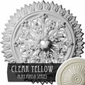 24 3/4x22OD 1 3/8x22ID x 3 1/4x22P Hand-Painted Clear Yellow Ceiling Medallion E965316