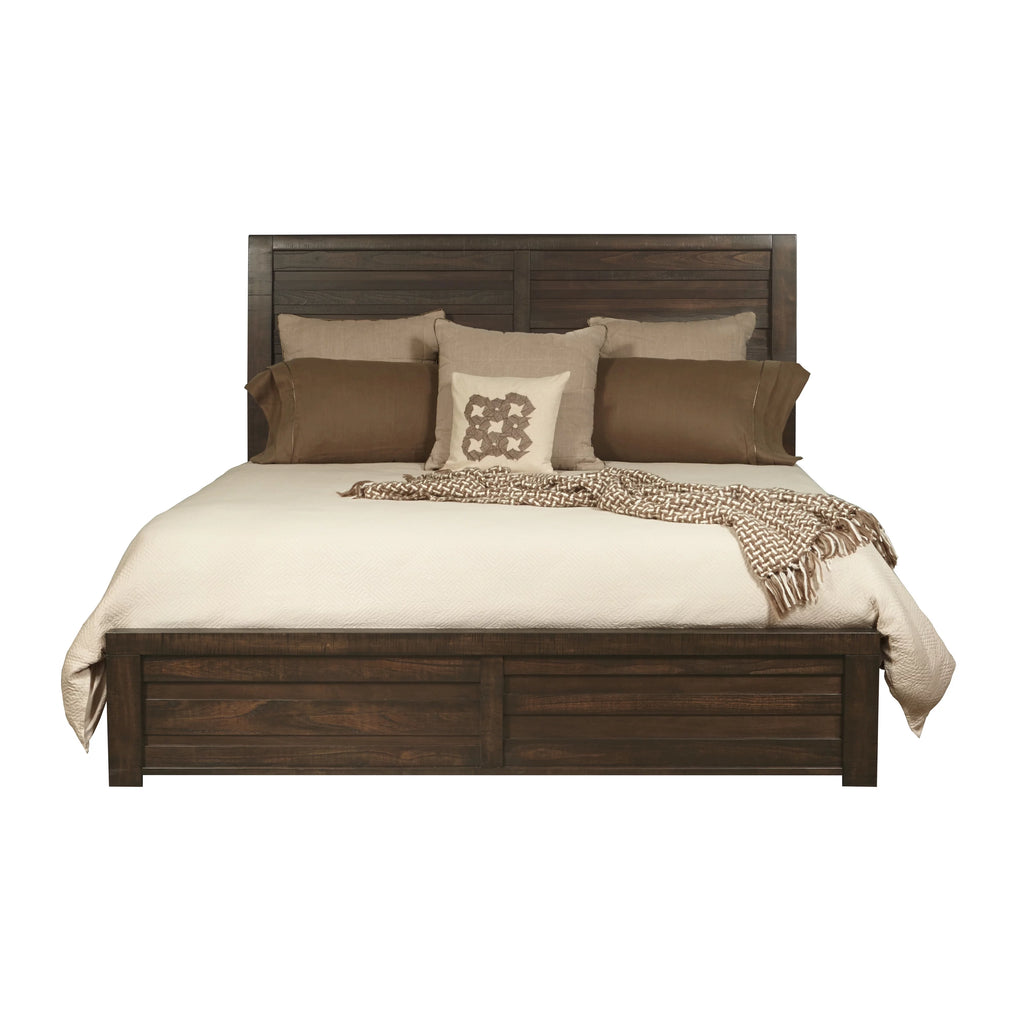 Espresso Wood Bedroom Set with King Bed Dresser Mirror Nightstand Chest P3742