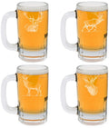 12oz Beer Mug Stein Glass Set of 4 K159