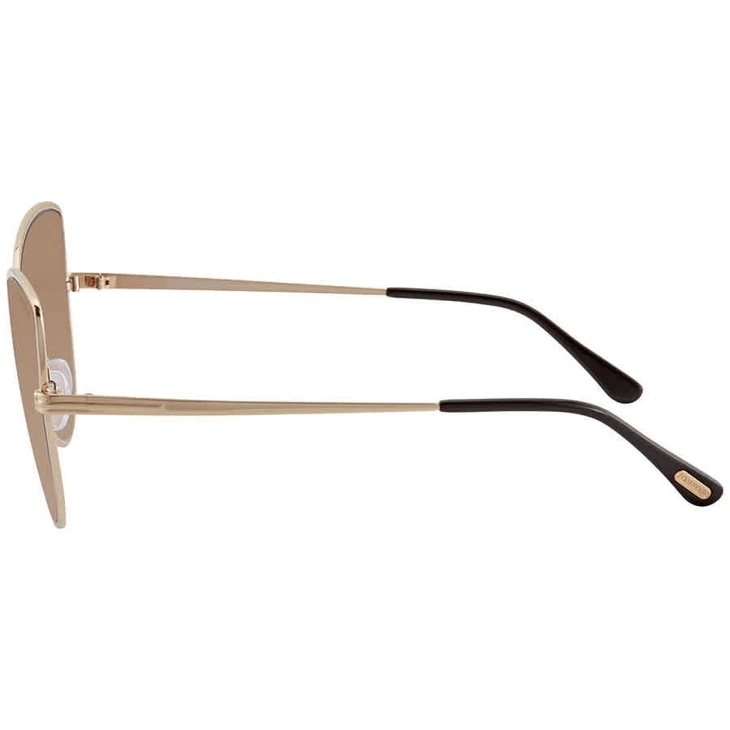 Shiny Rose Gold Gradient Brown Sunglasses H35055