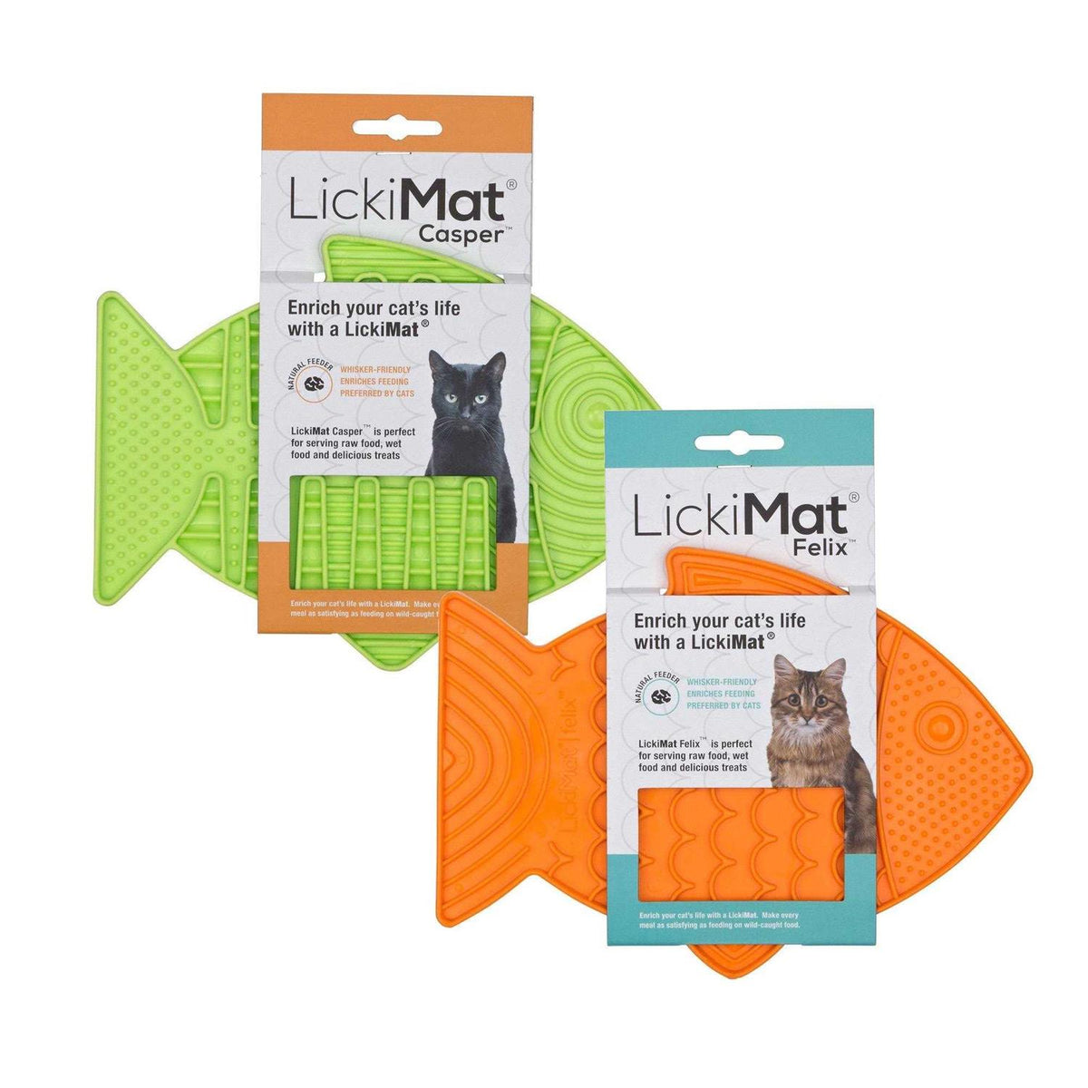 Fish-Shaped Cat Slow Feeders Lick Mat S646