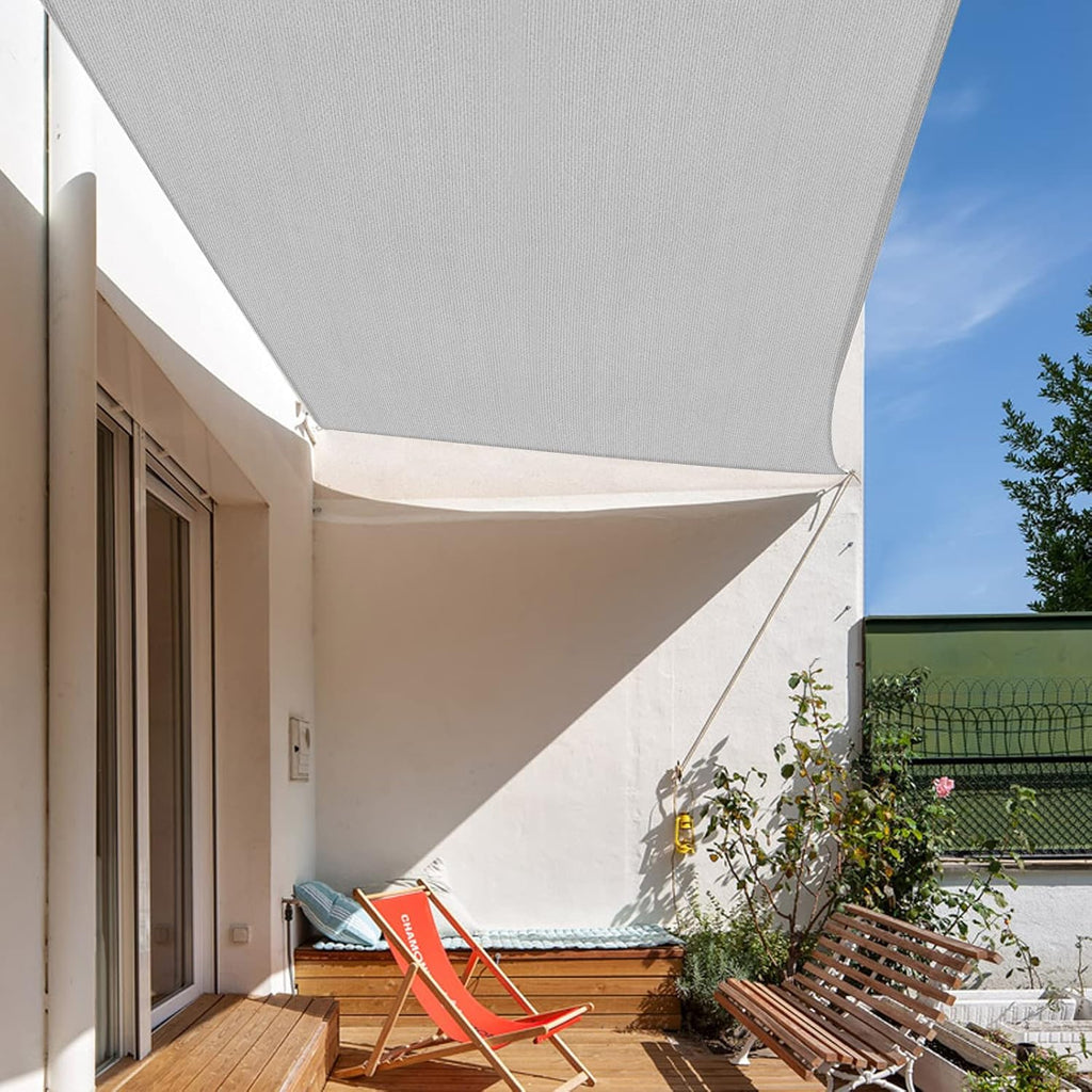 Beige Rectangle Sun Shade Sail O41456
