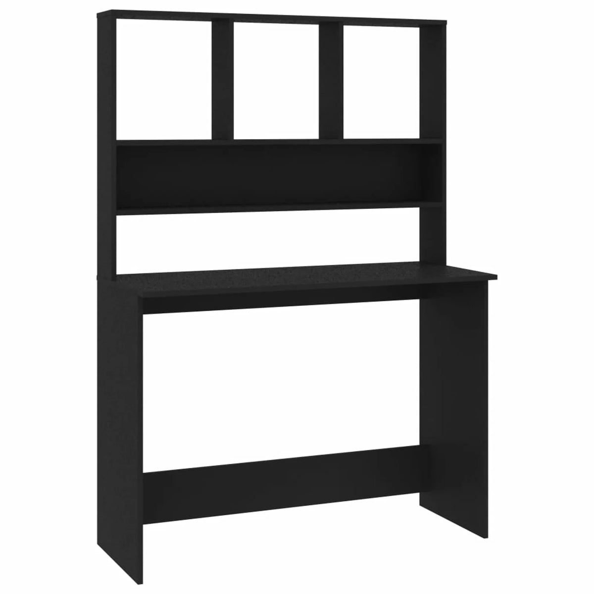 Black Computer Desk with Storage Shelves P15761