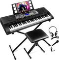 61 Key Portable Electronic Keyboard Piano with Stand and Stool F80320