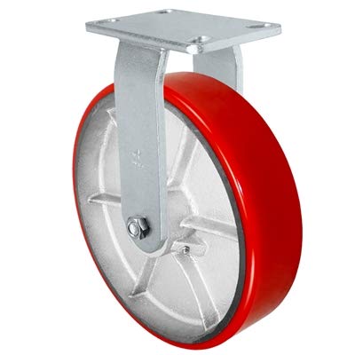 12 x 3 Heavy Duty Caster with Green Polyurethane Steel Wheel V458