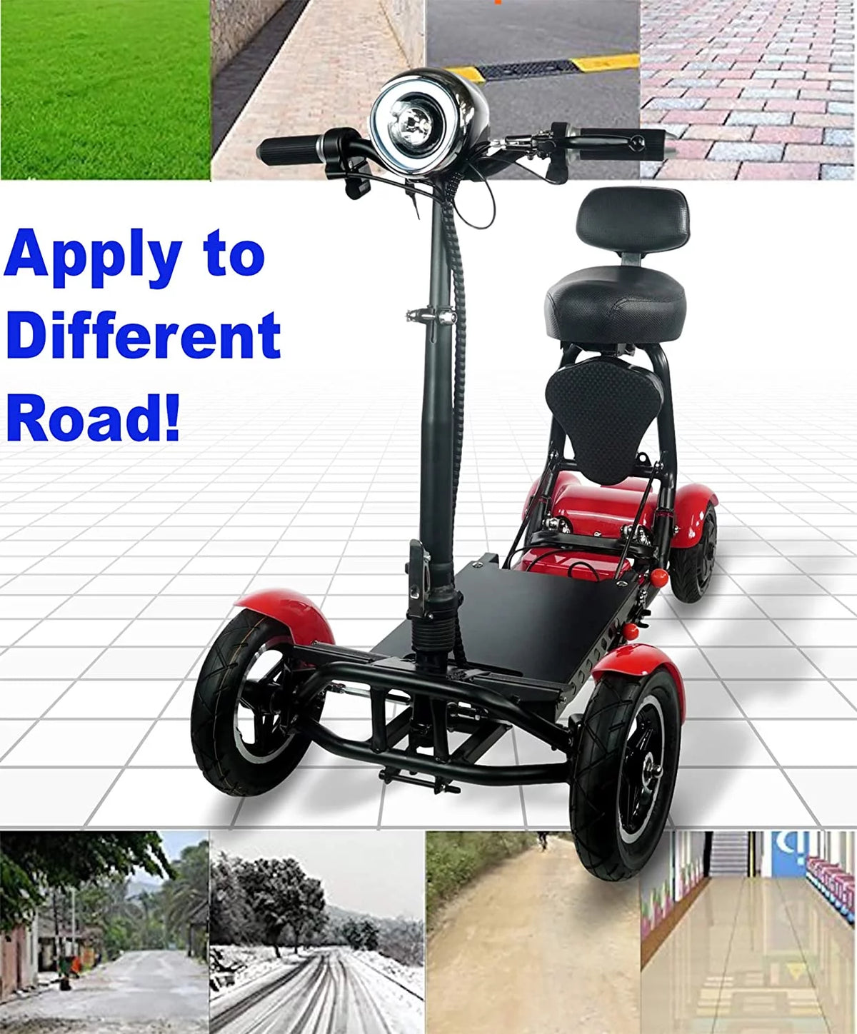 Foldable Lightweight Battery Power Four-Wheel Mobility Scooter E4684